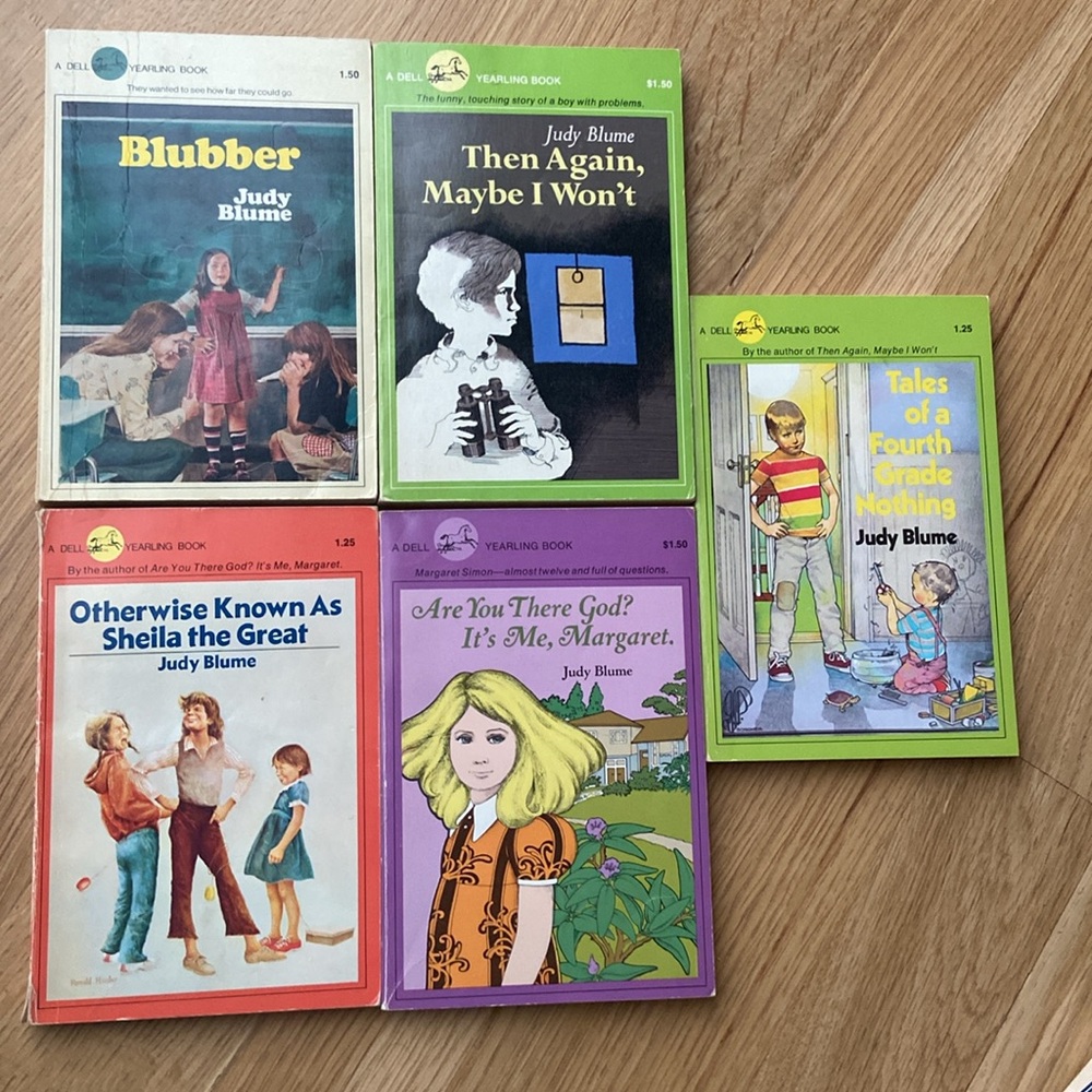 Judy Blume 1979 Vintage Five 5 Book Box Set Paperback Dell Yearling Books VTG